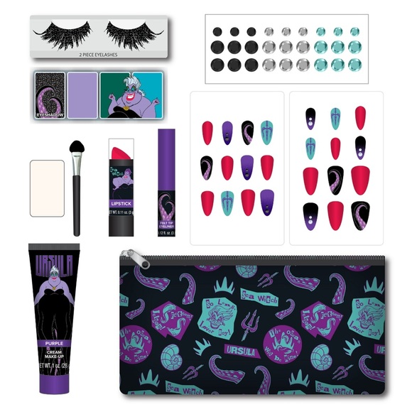 Disney Villans Ursula 37Pcs MakeUp Set Brand New Never Opened. - Picture 6 of 9